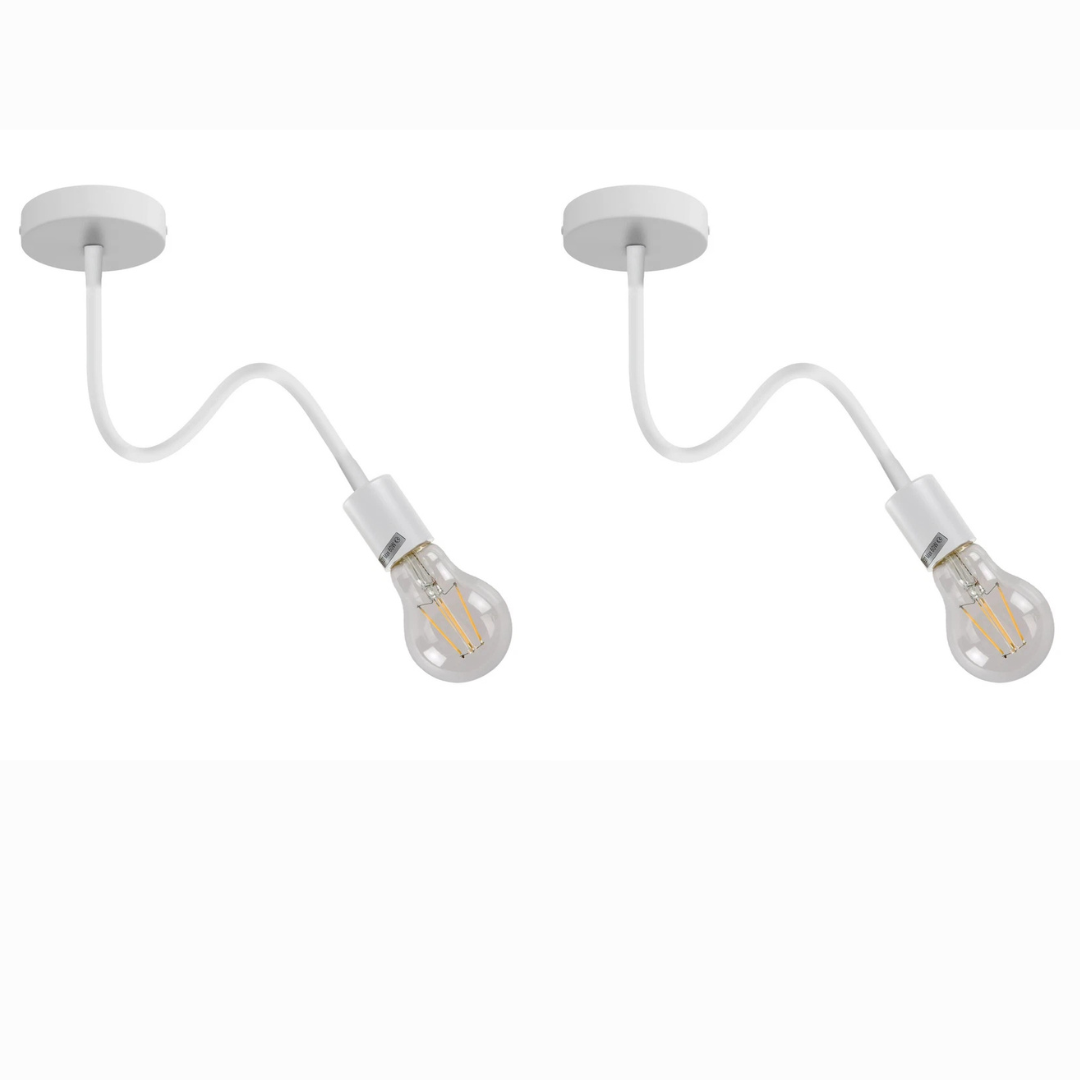 Flexible Gooseneck Wall Light 30 cm – Black or White, E27 - photo 10