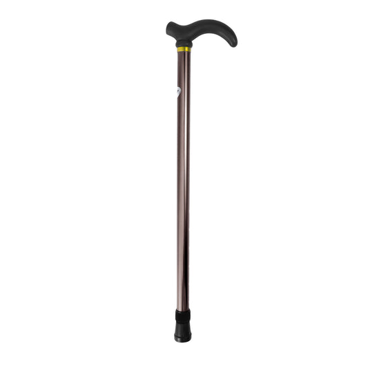 Adjustable Aluminium Walking Stick – Derby Handle, Anti-Slip Rubber Tip