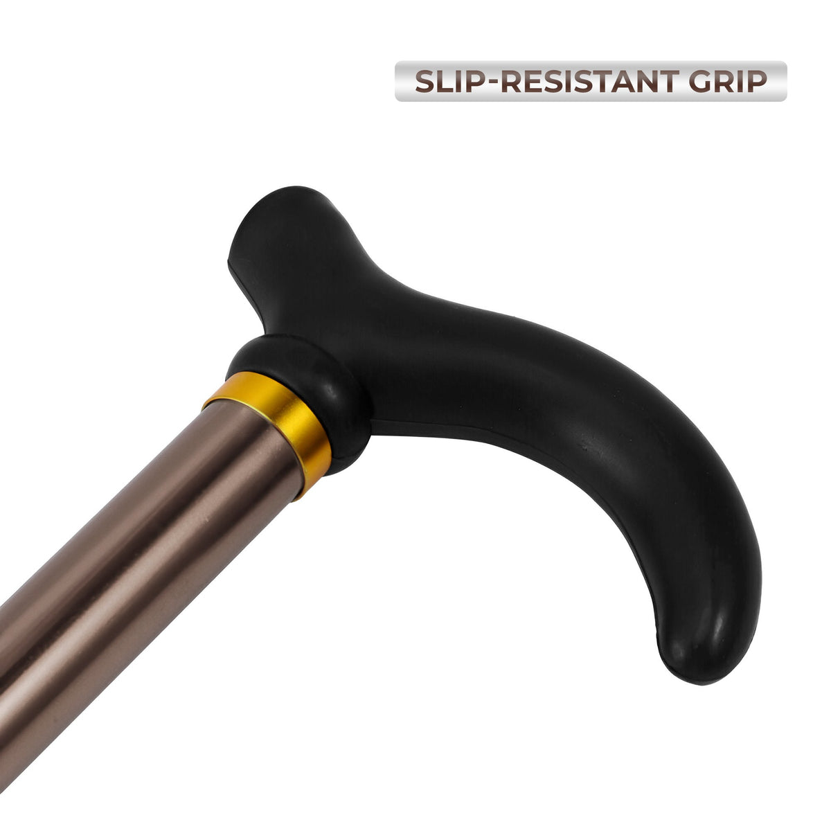 Adjustable Aluminium Walking Stick – Derby Handle, Anti-Slip Rubber Tip - photo 6
