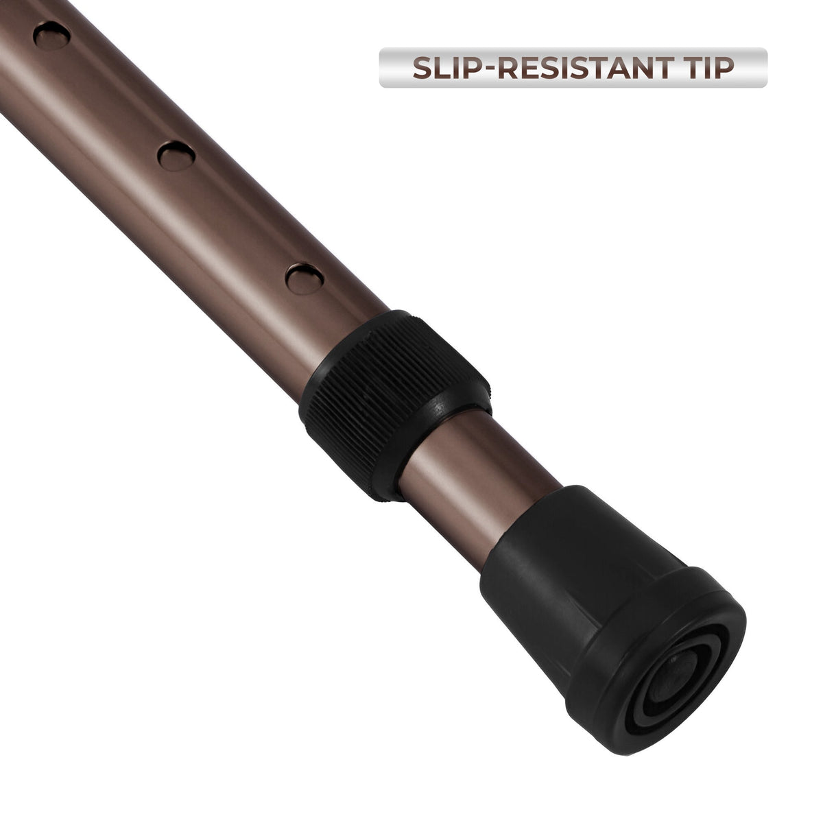 Adjustable Aluminium Walking Stick – Derby Handle, Anti-Slip Rubber Tip - photo 7