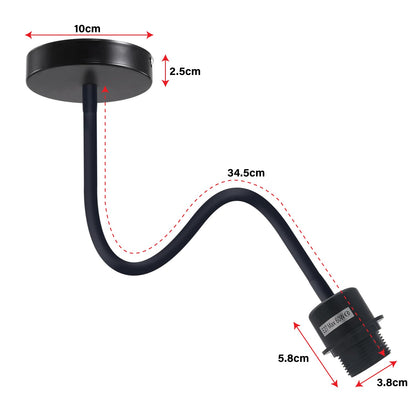 Flexible Gooseneck Wall & Ceiling Light – Black or White, E27 - photo 2