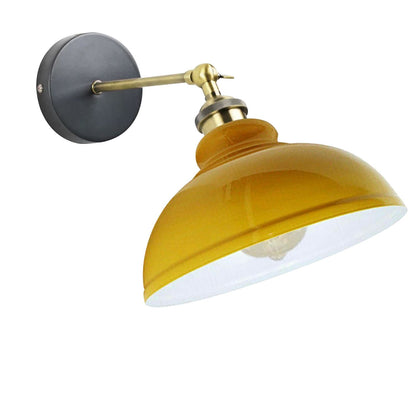 Adjustable Swivel Arm Wall Light with Shade – Black, Chrome, Green Brass, Satin Nickel - photo 11