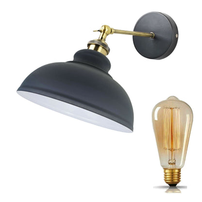 Adjustable Swivel Arm Wall Light with Shade – Black, Chrome, Green Brass, Satin Nickel - photo 18