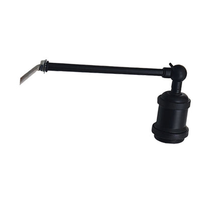 Adjustable Swivel Arm Wall Light with Shade – Black, Chrome, Green Brass, Satin Nickel - Black, No Shade, Holder Only, Without Bulb