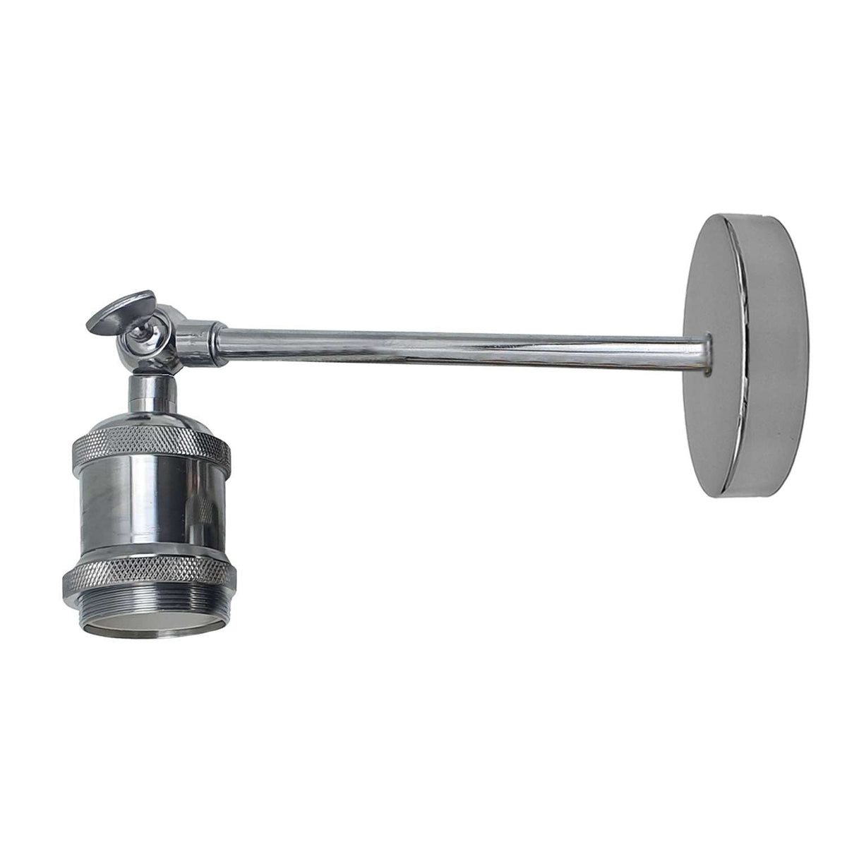 Adjustable Swivel Arm Wall Light with Shade – Black, Chrome, Green Brass, Satin Nickel - Chrome, No Shade, Without Bulb