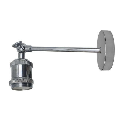 Adjustable Swivel Arm Wall Light with Shade – Black, Chrome, Green Brass, Satin Nickel - Chrome, No Shade, Without Bulb