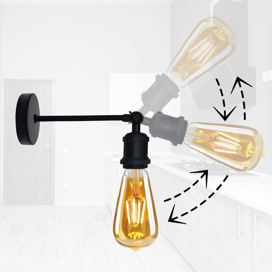 Adjustable Swivel Arm Wall Light – Copper, French Gold, Rose Gold, White - photo 2
