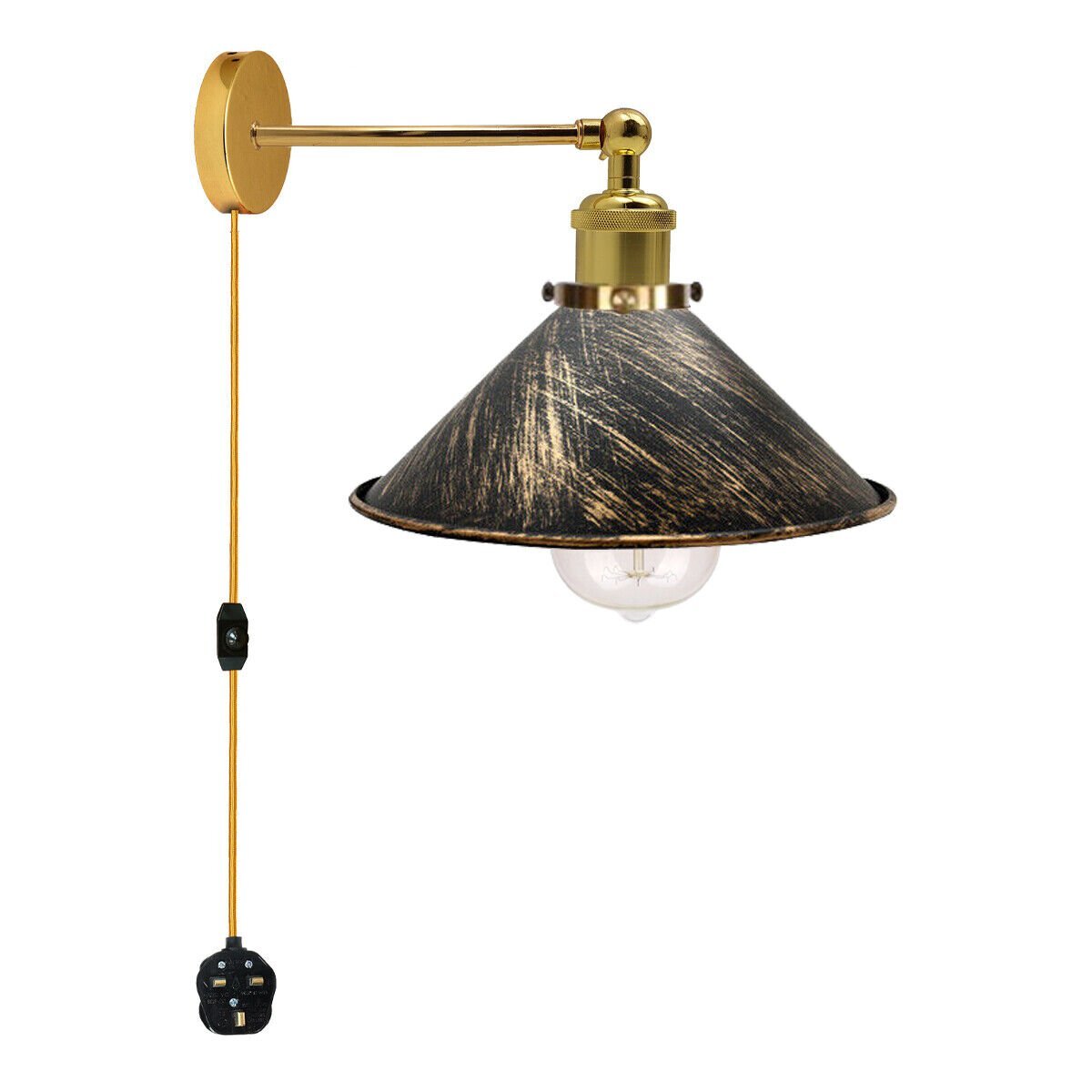 Adjustable Swivel Arm Wall Light – Copper, French Gold, Rose Gold, White - photo 19