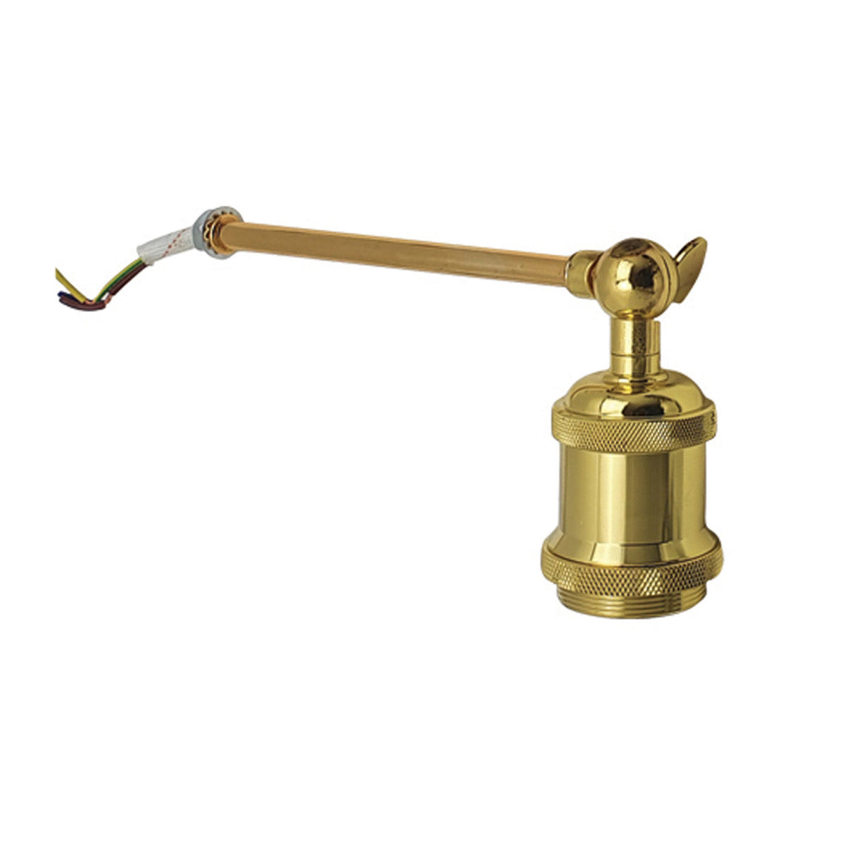 Adjustable Swivel Arm Wall Light – Copper, French Gold, Rose Gold, White - French Gold, No Shade, Holder Only, Without Bulb