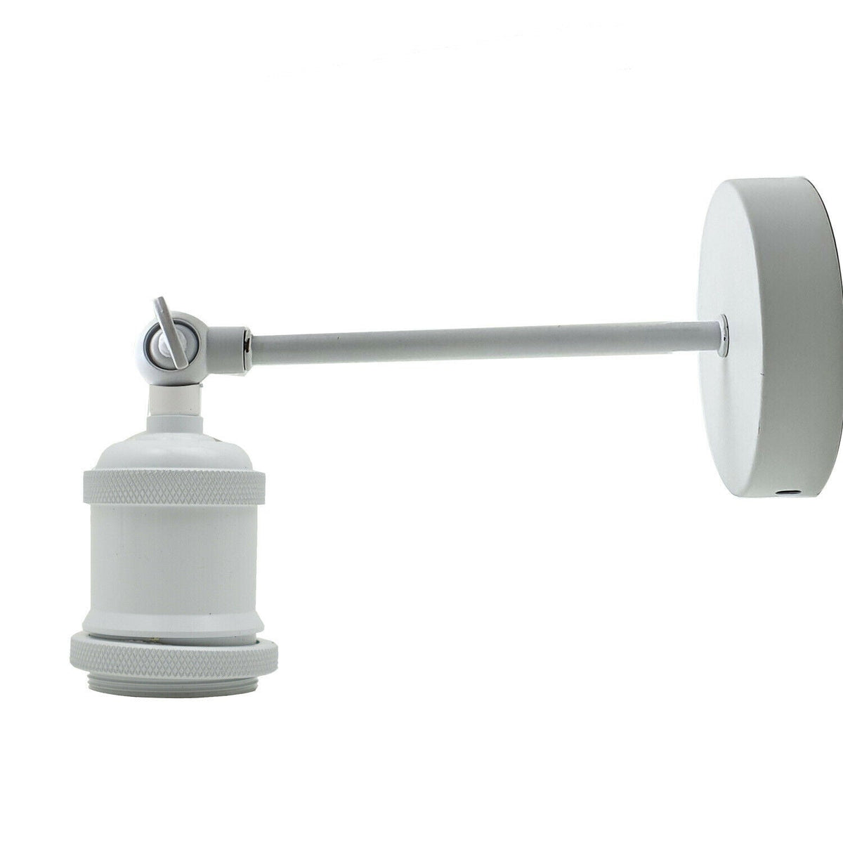 Adjustable Swivel Arm Wall Light – Copper, French Gold, Rose Gold, White - White, No Shade, Without Bulb