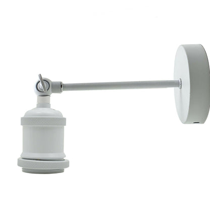 Adjustable Swivel Arm Wall Light – Copper, French Gold, Rose Gold, White - White, No Shade, Without Bulb
