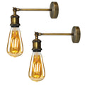 Adjustable Swivel Arm Wall Light Yellow Brass – Pack of 2 - Yellow Brass, Pack of 2, Without Bulb