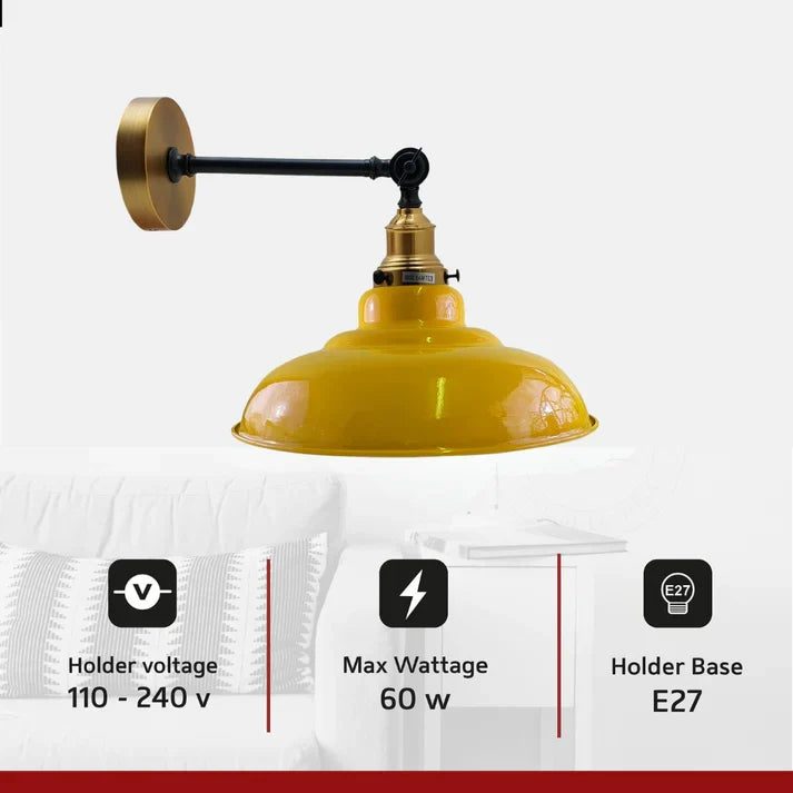 Adjustable Two-Tone Wall Light with Shade - photo 2