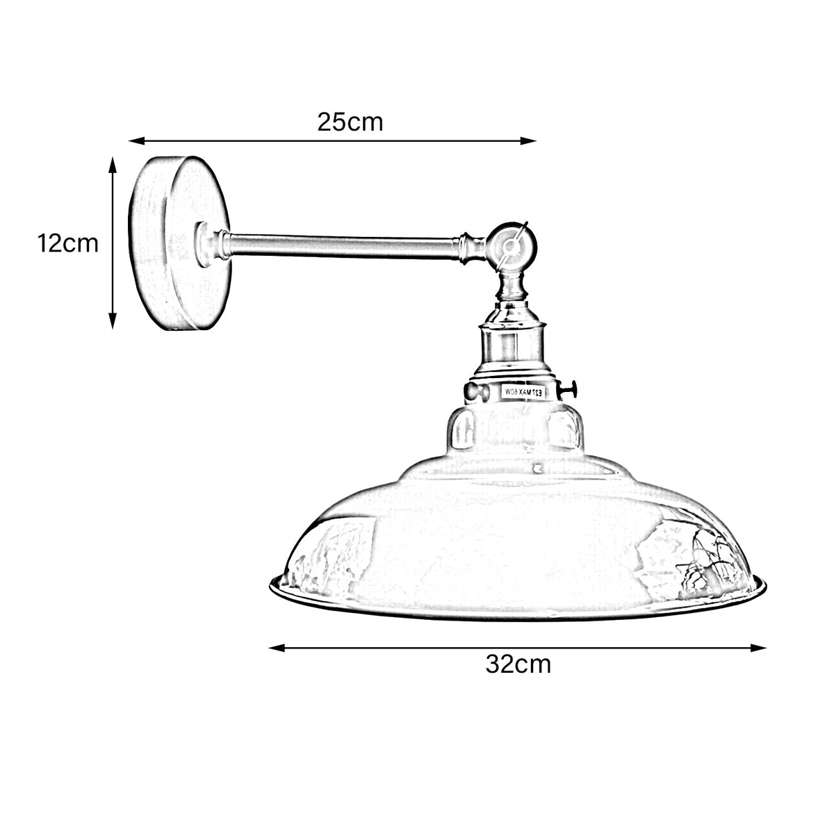Adjustable Two-Tone Wall Light with Shade - photo 4