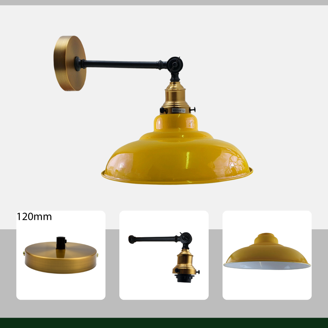Adjustable Two-Tone Wall Light with Shade - photo 5