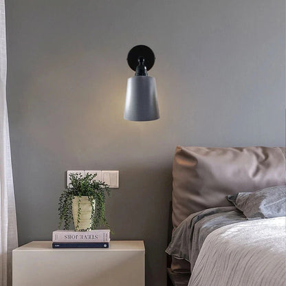 Adjustable Wall Sconce with Small Bell Shade – Black Arm, 10 Colours - photo 5