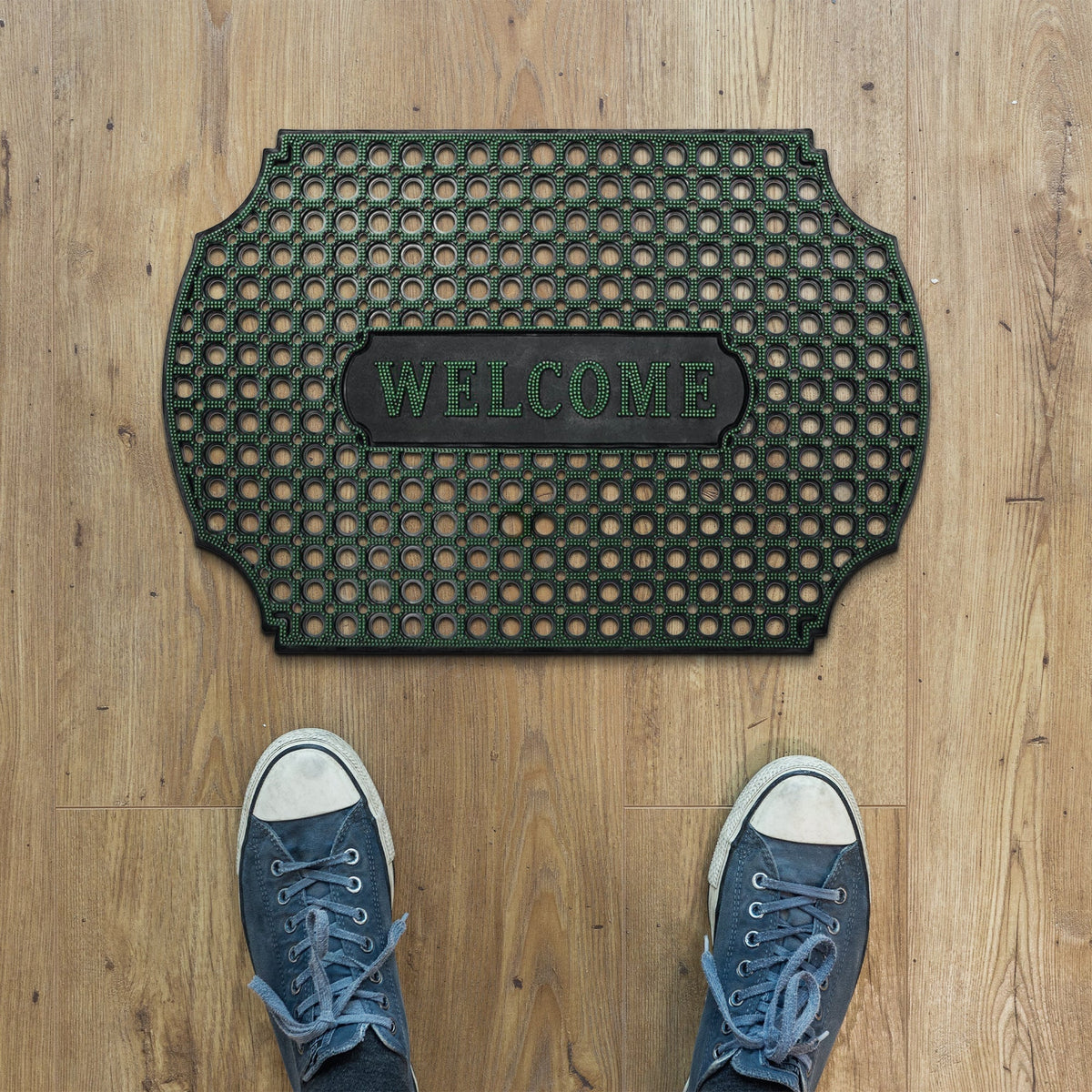 Rubber Ring Welcome Mat – 3 Shapes, Assorted Colours, All-Weather - photo 7