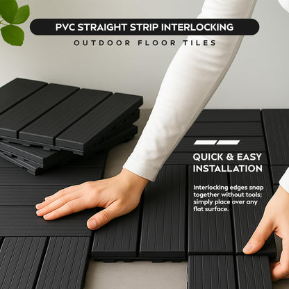 Anthracite PVC Interlocking Deck Tiles – 30 x 30 cm, Packs of 6, 9 or 16 - photo 4