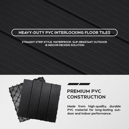 Anthracite PVC Interlocking Deck Tiles – 30 x 30 cm, Packs of 6, 9 or 16 - photo 5