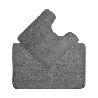 2-Piece Microfibre Bath Mat Set – Bath & Pedestal Mat, Non-Slip, 3 Colours - photo 10