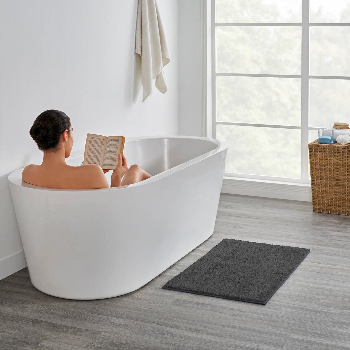 2-Piece Microfibre Bath Mat Set – Bath & Pedestal Mat, Non-Slip, 3 Colours - photo 8