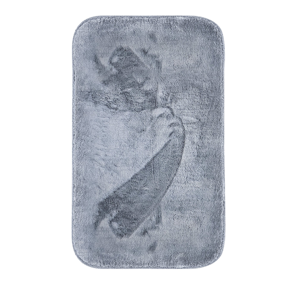 Soft Microfibre Door Mat – 50 x 80 cm, Anti-Slip, 4 Colours, 1 or 2 Mats - Grey, 1 Mat