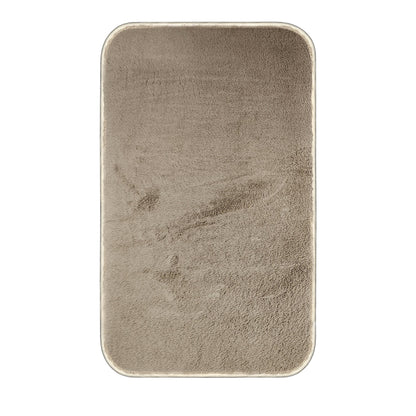 Soft Microfibre Door Mat – 50 x 80 cm, Anti-Slip, 4 Colours, 1 or 2 Mats - Light Brown, 1 Mat