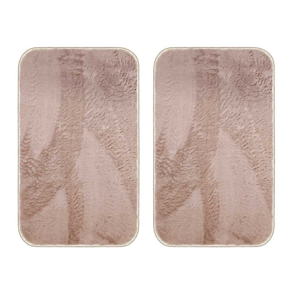 Soft Microfibre Door Mat – 50 x 80 cm, Anti-Slip, 4 Colours, 1 or 2 Mats - Pink, 2 Mats