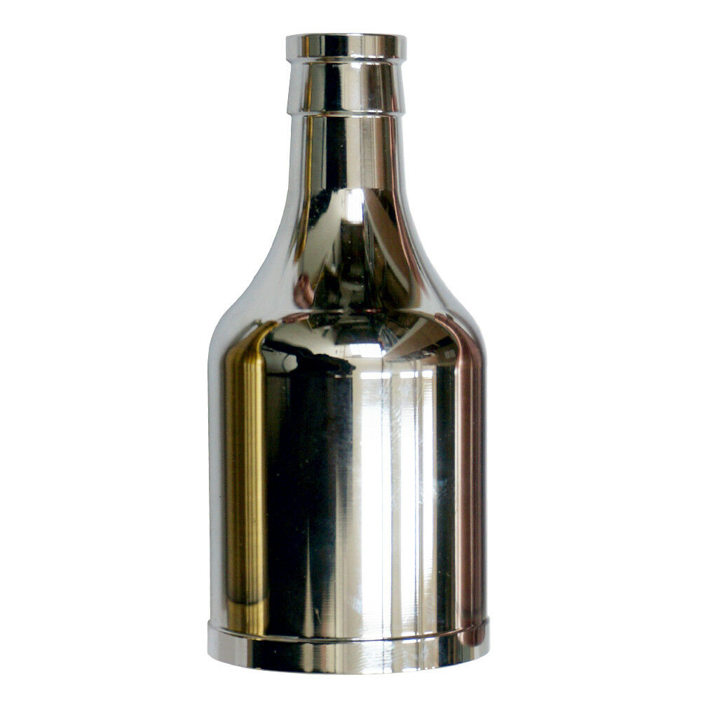 Antique Bottle E27 Lamp Holder – Chrome or Brass, Optional Hook - Chrome, Holder Only, Single