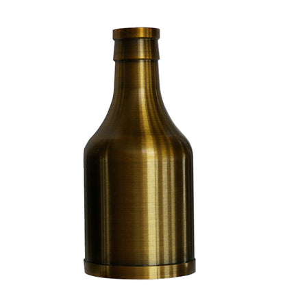 Antique Bottle E27 Lamp Holder – Chrome or Brass, Optional Hook - Yellow Brass, Holder Only, Single