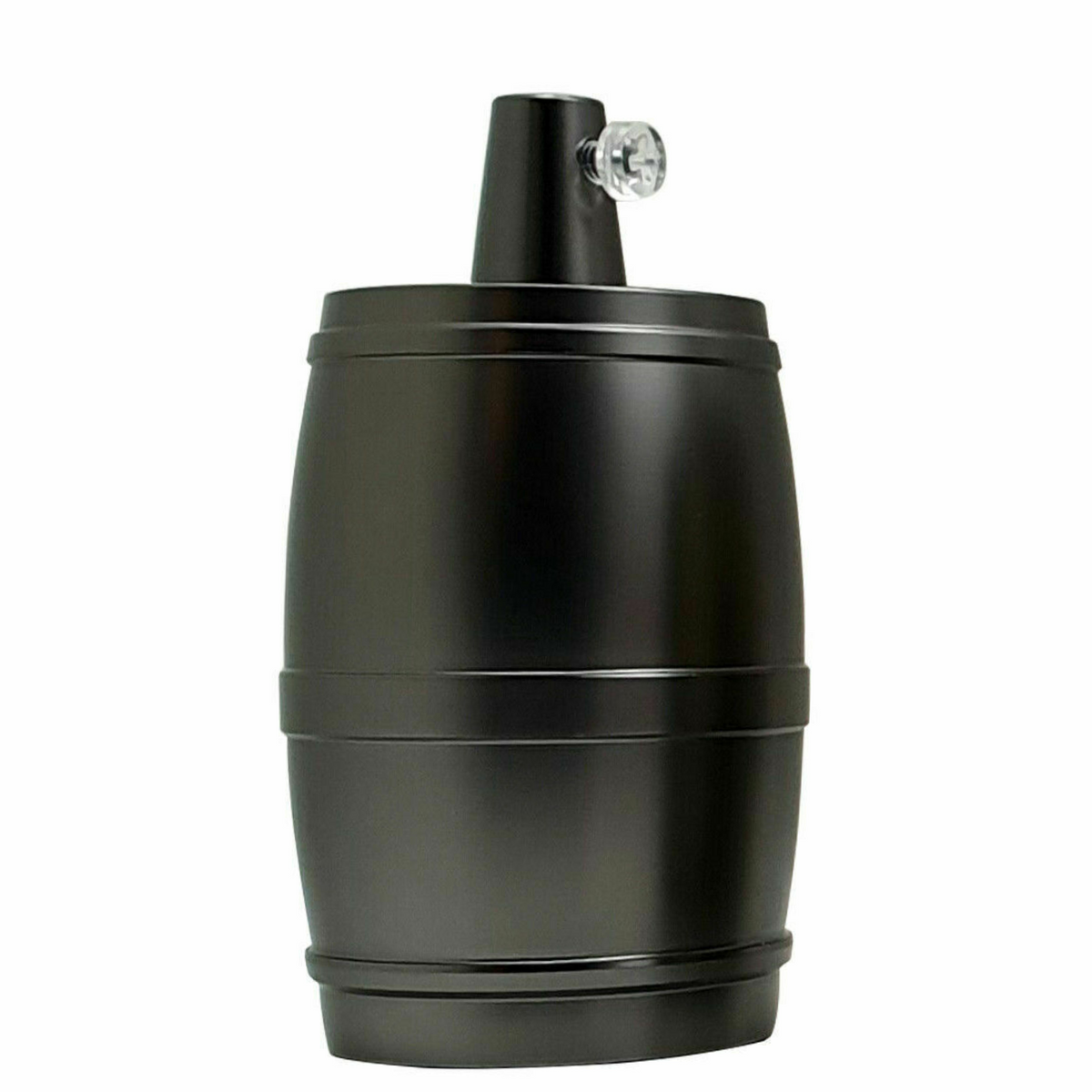 Barrel E27 Lamp Holder – 7 Metal Finishes - Satin Black, Standard, Single