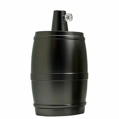 Barrel E27 Lamp Holder – 7 Metal Finishes - Satin Black, Standard, Single