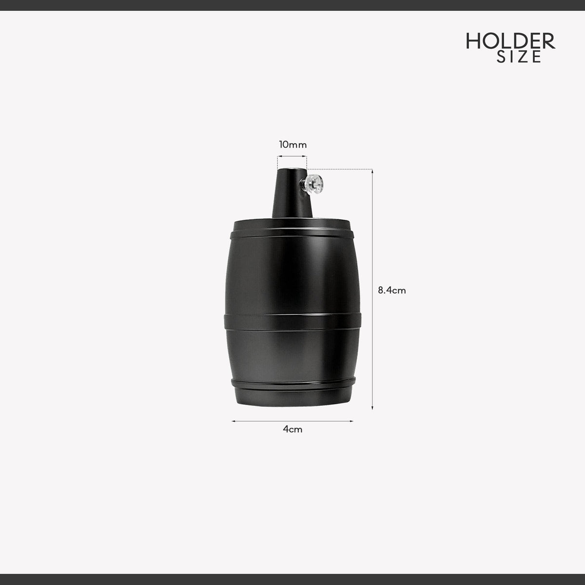 Barrel E27 Lamp Holder – 7 Metal Finishes - photo 6