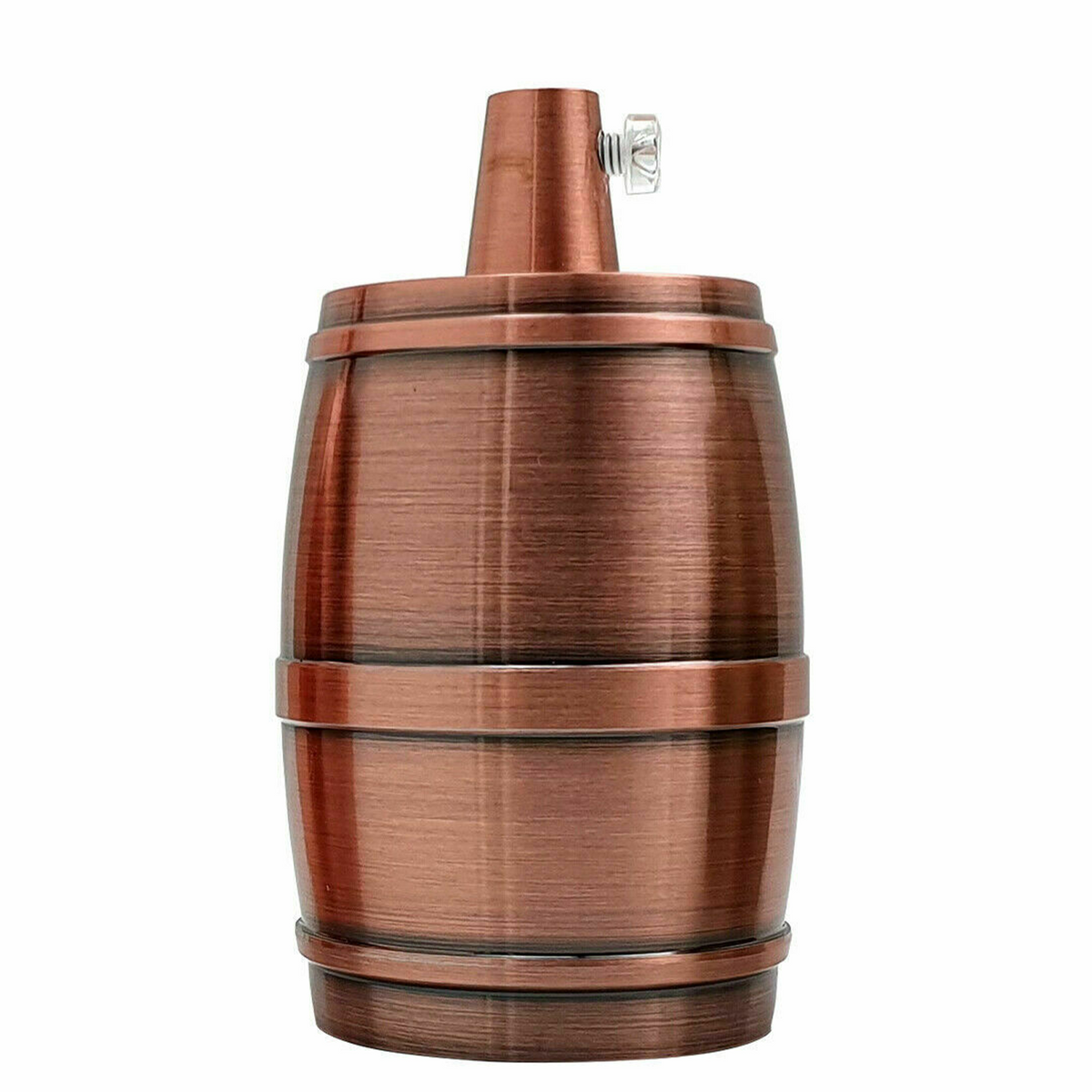 Barrel E27 Lamp Holder – 7 Metal Finishes - Copper, Standard, Single