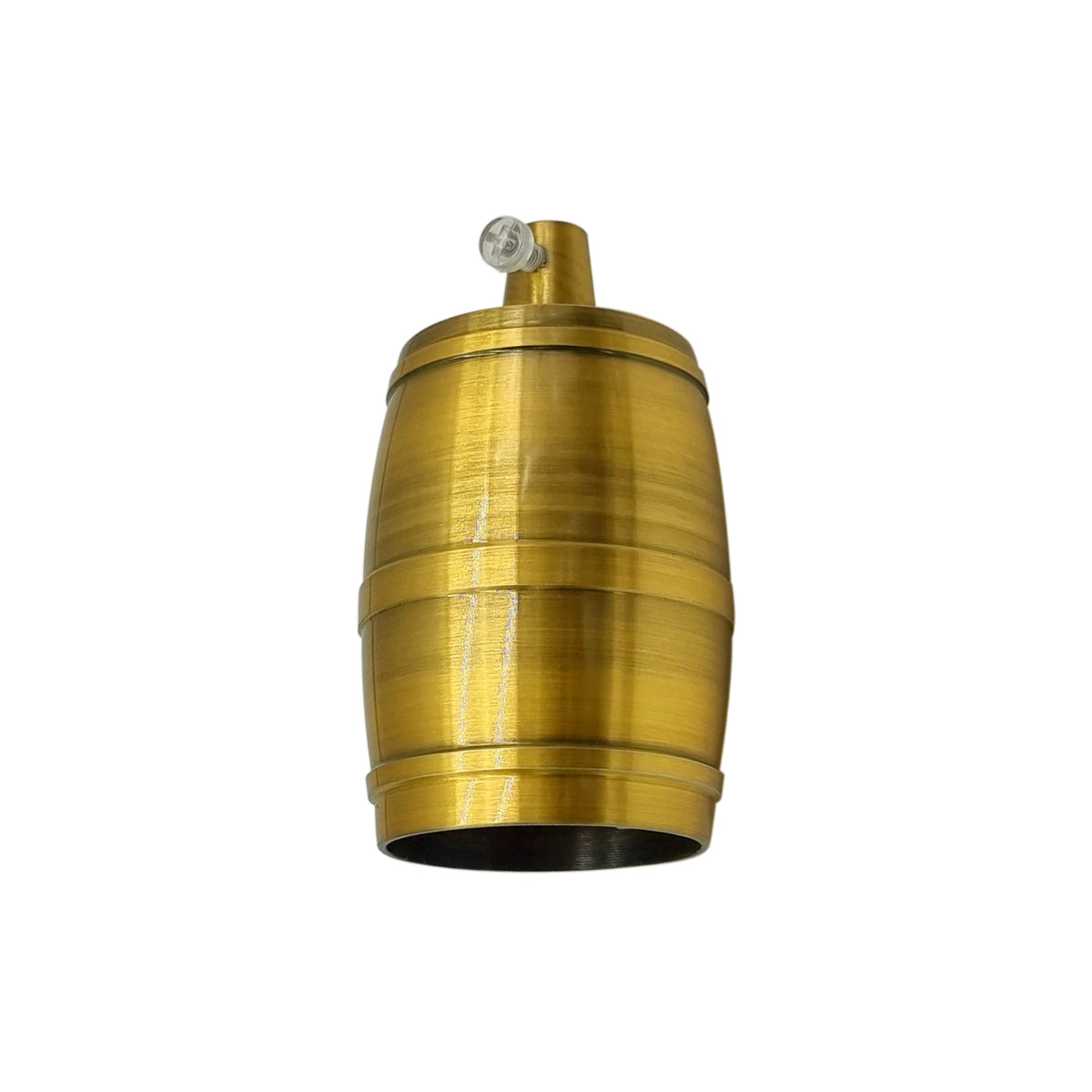 Barrel E27 Lamp Holder – 7 Metal Finishes - Yellow Brass, Standard, Single
