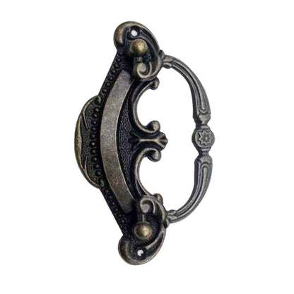 Antique Brass Drop Pull Handles, Pair – 90 mm, Ornate Vintage Style - photo 4