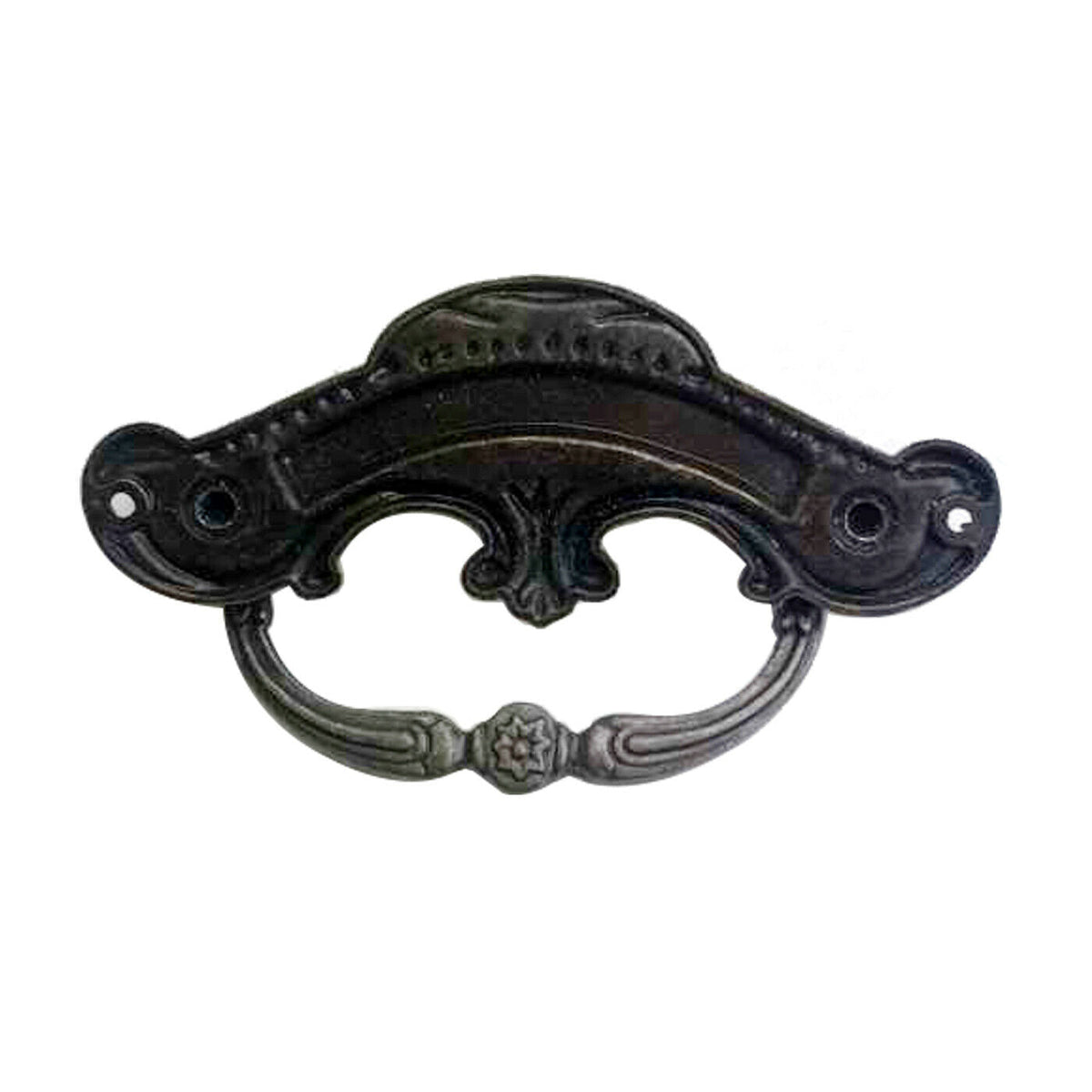 Antique Brass Drop Pull Handles, Pair – 90 mm, Ornate Vintage Style - photo 5