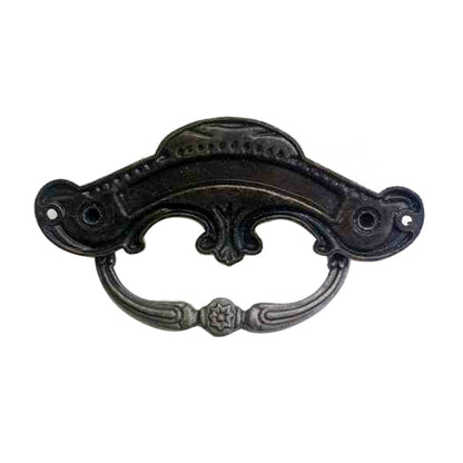 Antique Brass Drop Pull Handles, Pair – 90 mm, Ornate Vintage Style - photo 5