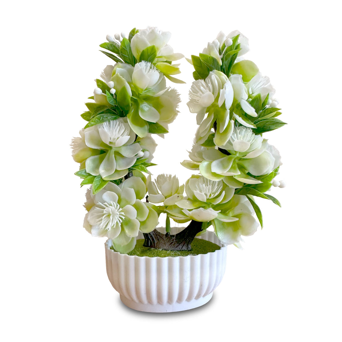 Artificial Flower Bonsai in White Pot – 24 cm, Packs of 3 or 6, Assorted Colours - photo 15