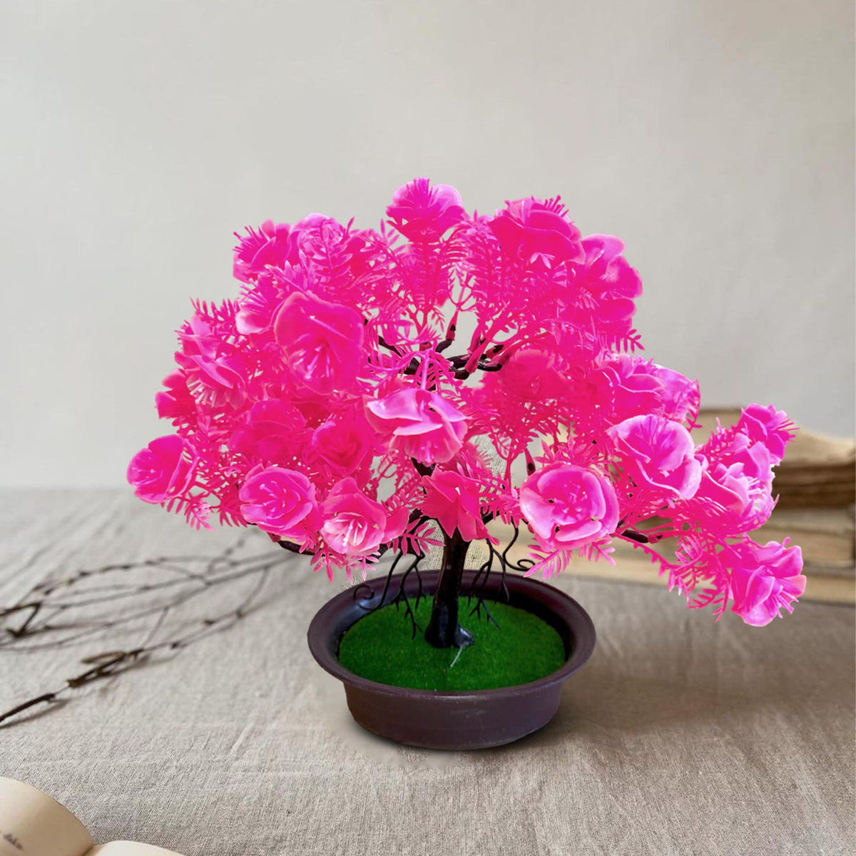 Artificial Flowering Bonsai Trees in Pots – Pack of 2 or 3, Assorted Colours - photo 20