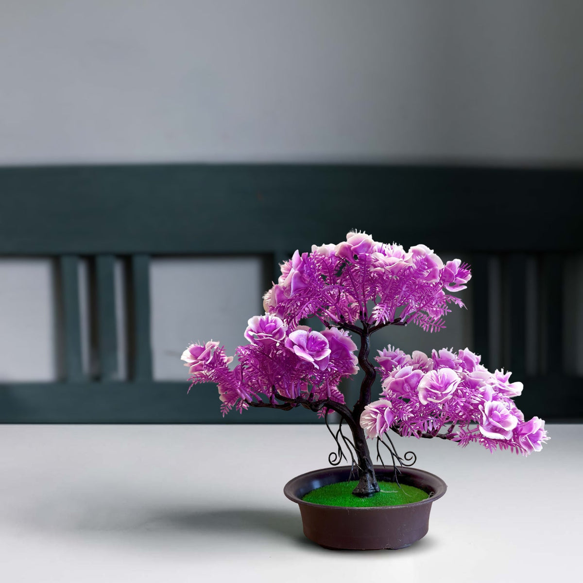 Artificial Flowering Bonsai Trees in Pots – Pack of 2 or 3, Assorted Colours - photo 5