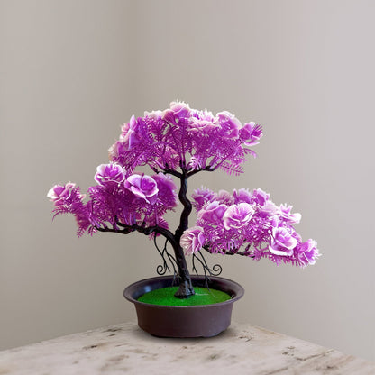 Artificial Flowering Bonsai Trees in Pots – Pack of 2 or 3, Assorted Colours - photo 6