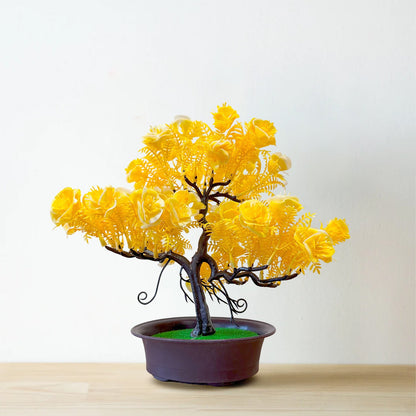 Artificial Flowering Bonsai Trees in Pots – Pack of 2 or 3, Assorted Colours - photo 7