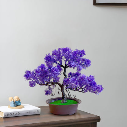 Artificial Flowering Bonsai Trees in Pots – Pack of 2 or 3, Assorted Colours - photo 9