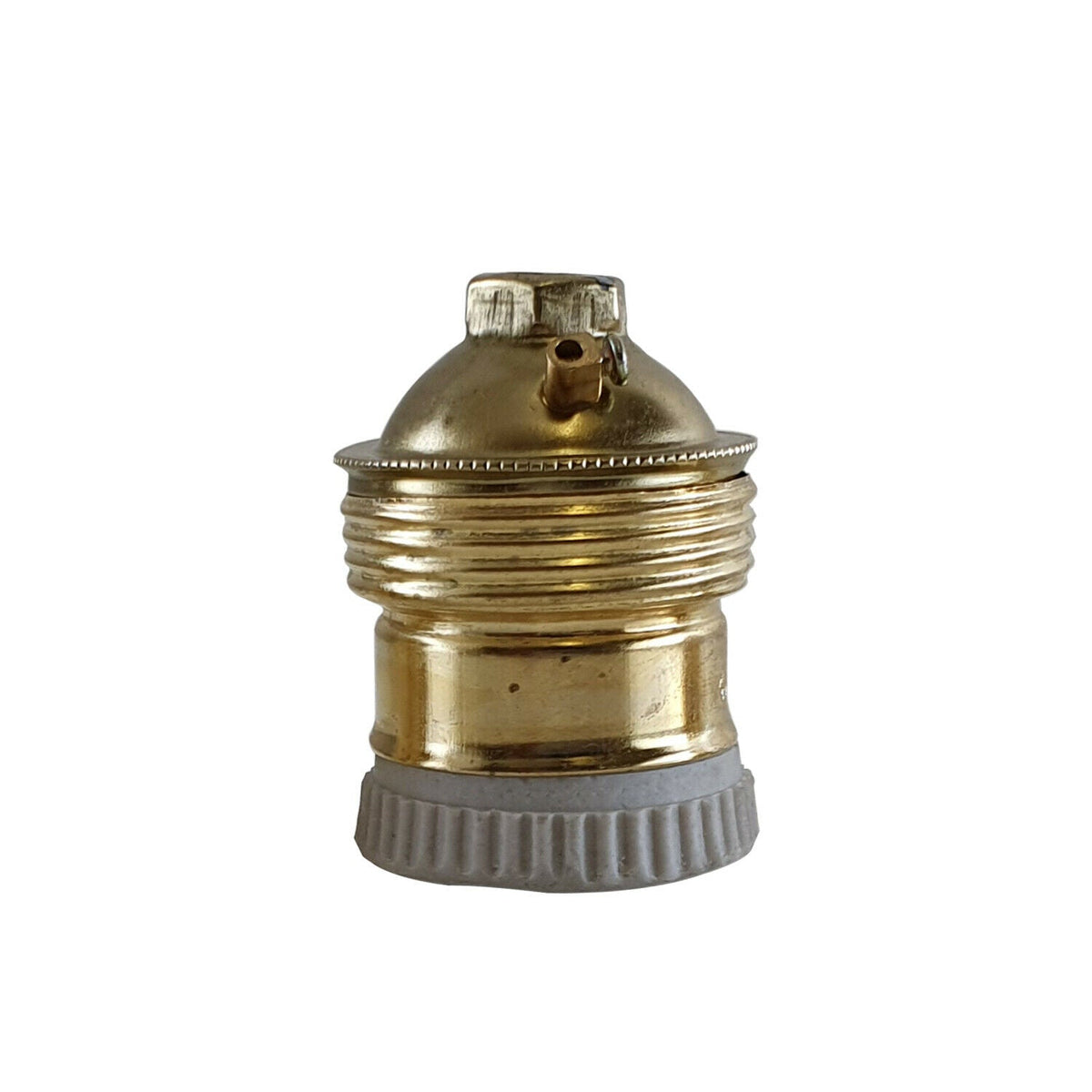 E27 Brass Lamp Holder – Edison Screw, 10 mm Cable Entry - photo 2