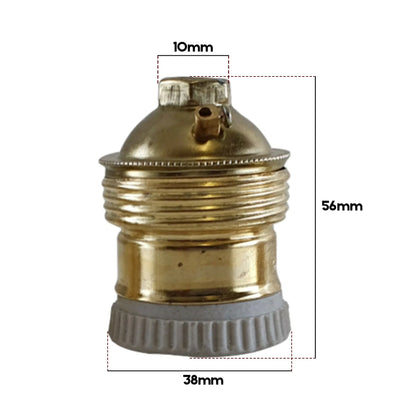 E27 Brass Lamp Holder – Edison Screw, 10 mm Cable Entry - photo 3