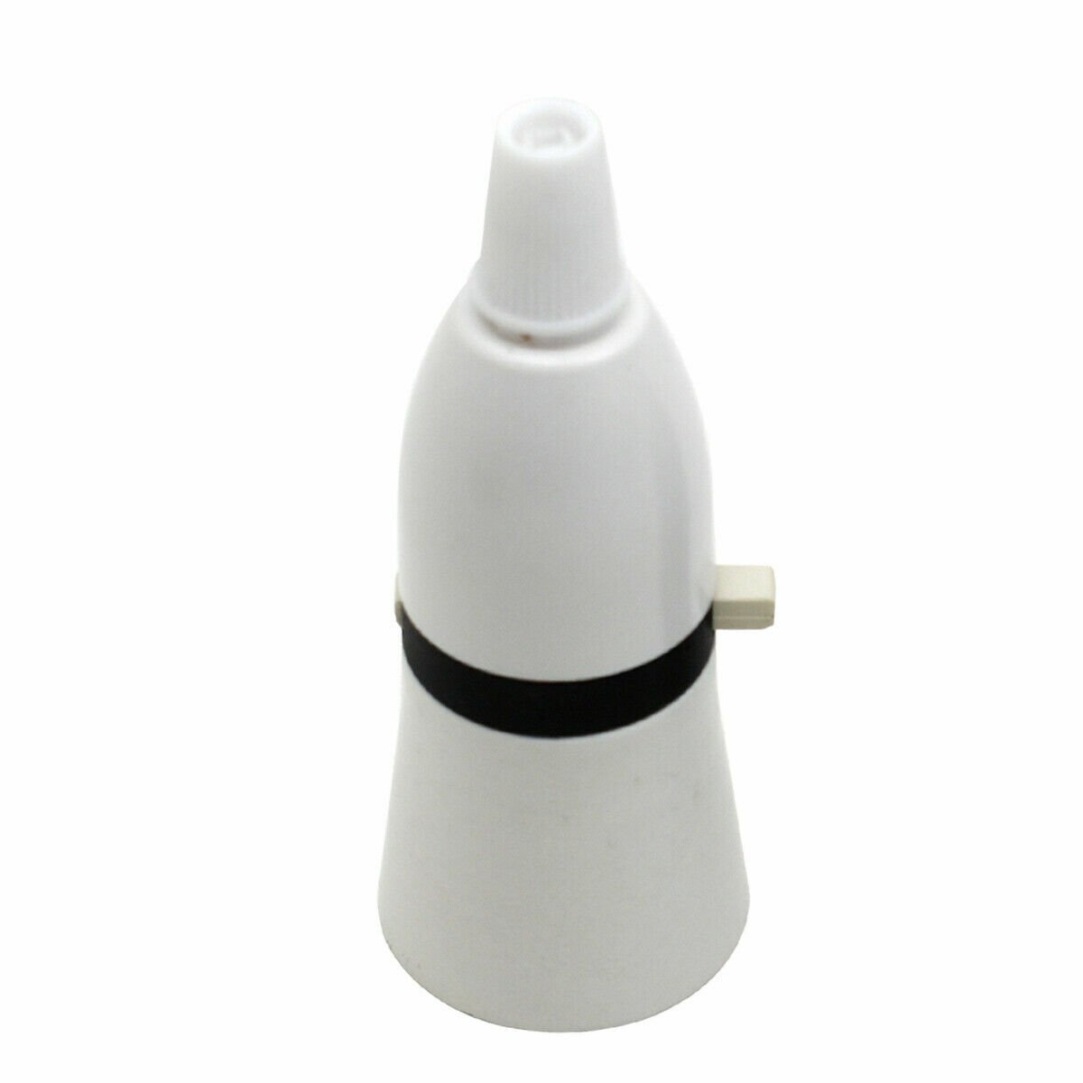 B22 Bakelite Pendant Lamp Holder with Switch & Cord Grip – White - Standard, White, Single