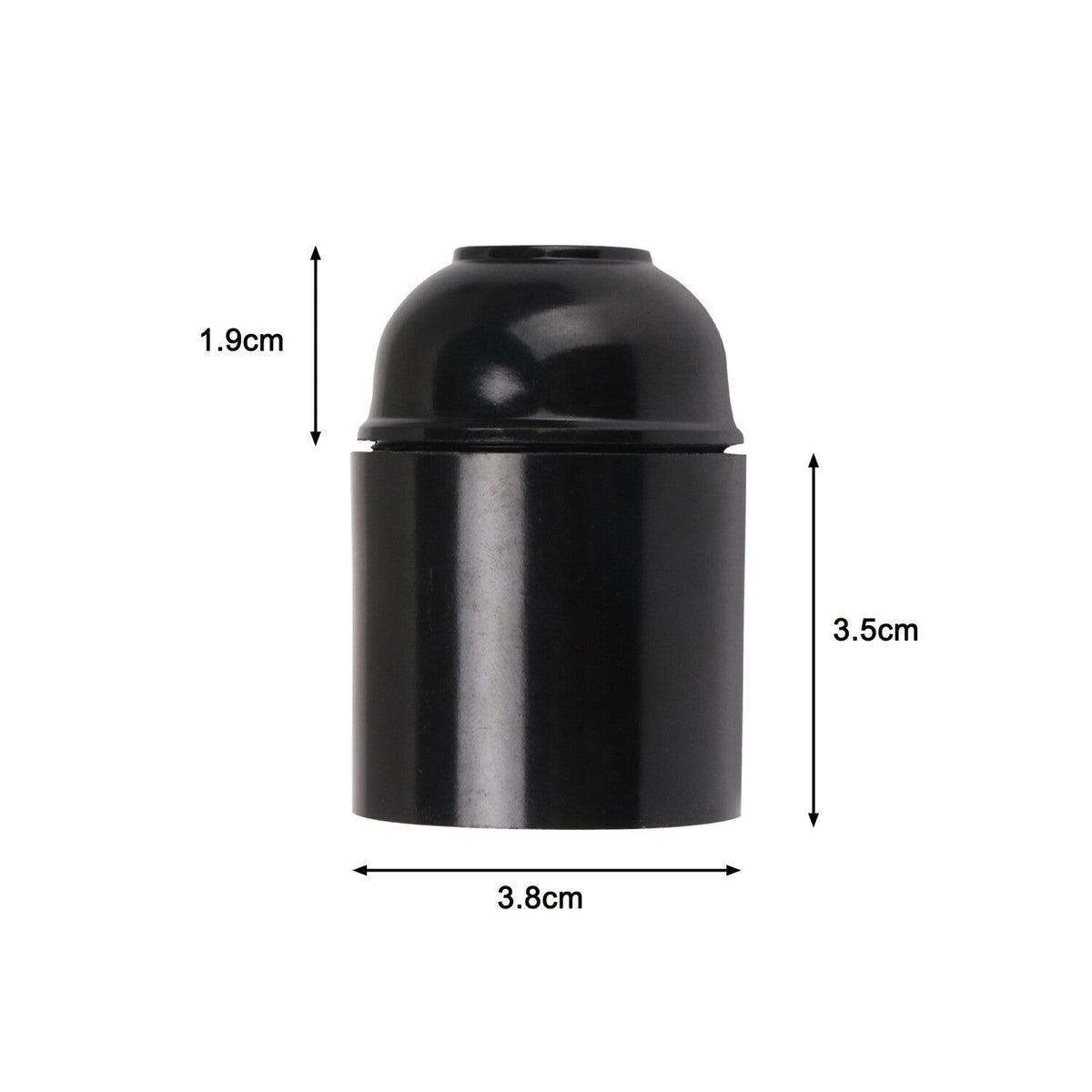Plain Bakelite E27 Lamp Holder – Optional Cord Grip, Packs - photo 3