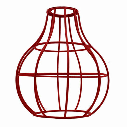 Balloon Wire Cage Lamp Shade – Easy Fit, 6 Colours - Red, with Reducer Ring, Single
