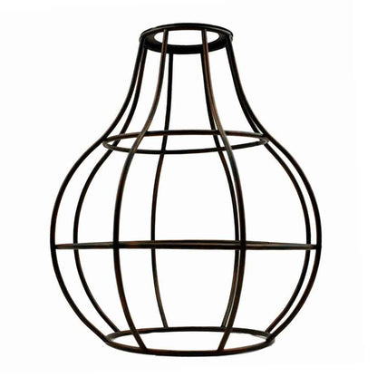 Balloon Wire Cage Lamp Shade – Easy Fit, 6 Colours - Rustic Red, with Reducer Ring, Single